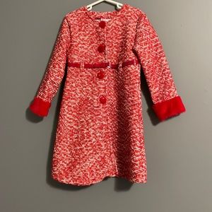Red little girls coat